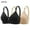 Black, variant on Lisbinx Bras for Women Full Coverage Woman's Embroidered Glossy Comfortable Breathable Bra Underwear No Rims