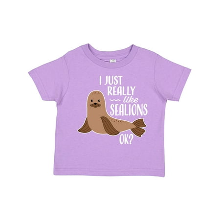

Inktastic I Just Really Like Sea Lions Ok Gift Toddler Boy or Toddler Girl T-Shirt
