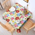 thumbnail image 2 of Pioneer Flower Floral Print Pattern Square Tablecloth, Waterproof Wipeable Spillproof Washable Table Cover for Home Kitchen Party Decor, 42"x42", 2 of 6