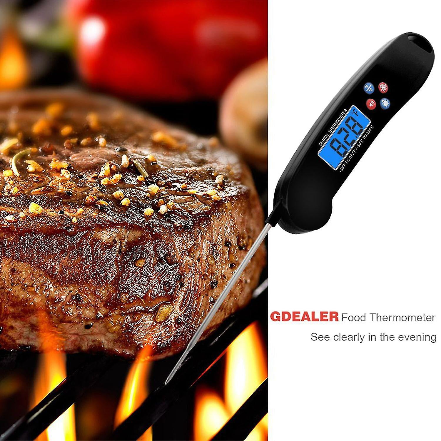 Talking Digital Meat Thermometer Super Fast Instant Read Thermometer With Backlit Function Black ZJKDGJKJ Walmart