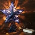 thumbnail image 2 of Estrella azul brillante CVHOMEDECO 3D para árbol de Navidad, 2 of 8