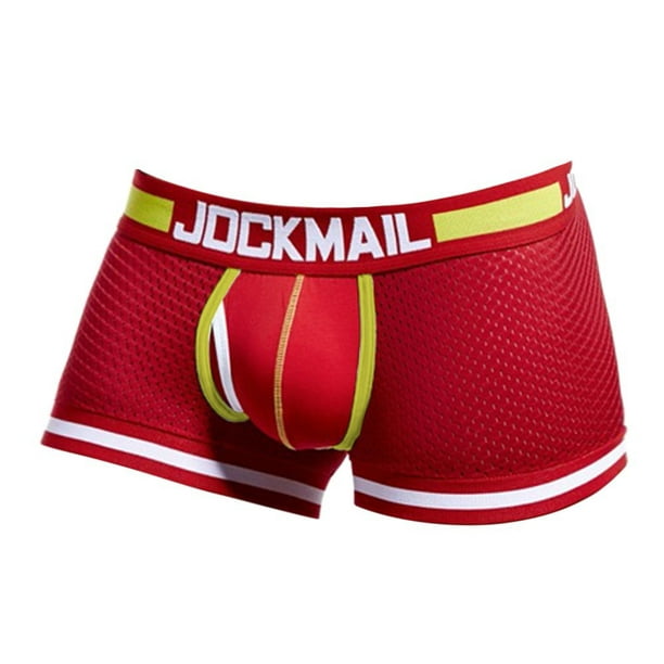 CHGBMOK Boxer Briefs for Men Mesh Splicing Boxer Pants Underwear Underpants  Breathable Soft Panties 