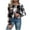 Black, variant on Brglopf Flannels for Women Cropped Shacket Jacket Fashion Plaid Button Down Shirt Fall Outwear Coat Tops(Black,XL)