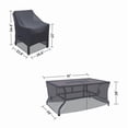 thumbnail image 4 of Covers & all 6-Person Outdoor Patio Dining Set Covers, 7-Piece Set for Chairs and Table, Water-Repellent UV-Resistant Polyester with Tie-Downs, 4 of 6