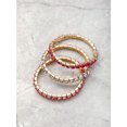 thumbnail image 2 of Way to Celebrate Valentine's Day Fuchsia Gold Bracelets, 3 Piece, 2 of 4