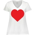 thumbnail image 3 of Inktastic Red Heart Women's Plus Size V-Neck T-Shirt, 3 of 5