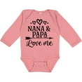 thumbnail image 3 of Inktastic Nana Papa Love Me Grandchild Boys or Girls Long Sleeve Baby Bodysuit, 3 of 5