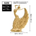 thumbnail image 2 of Accent Collection Golden Peacock Woman Figurine, 11" Shelf And Tabletop Decor, Gift for Her, 2 of 5