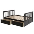 thumbnail image 4 of Euroco Full over Full Bunk Bed with Drawers, Convertible into Two Bes, Espresso, 4 of 17