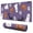 Purple Halloween Ghosts, variant on Long Mouse Pads for Desk,Purple Halloween Jack Lanterns Desk Mats on Top Of Desks, Desk Mouse Pad Extra Large with 3mm Non-Slip Base and Stitched Edge for Gaming,Office,Work,Home 31.5x11.8in