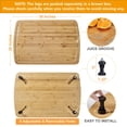 thumbnail image 5 of DSstyles Bamboo Stovetop Cover Cutting Board with Legs and Juices Grooves, XXX Large Stove Top Cover for Gas Burners Stove Top, Cooktop Protector Noodle Board Stove Cover for RV Stove, 5 of 8