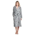 thumbnail image 2 of Casual Nights Women's Dot Long Sleeve Mini Popcorn Fleece Plush Robe - Grey, 2 of 4
