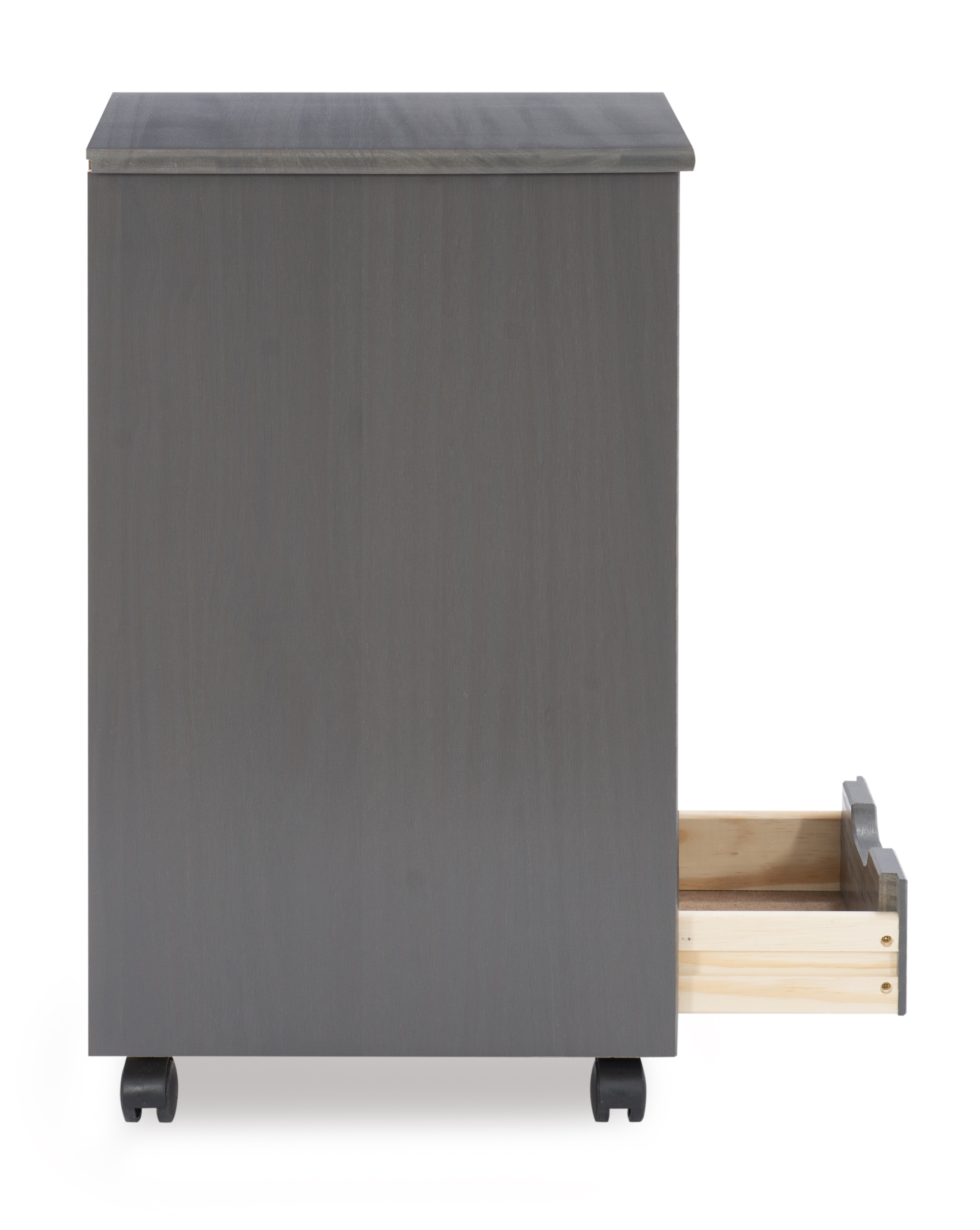 Linon Cary Six Drawer Rolling Storage Cart, Gray Finish