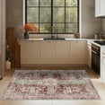 thumbnail image 7 of Socofuz Washable Area Rug, Non-Slip Floor Carpet Vintage Pattern Rug for Living Room, Den, Bedroom, Kids Room, Rusty Red, 4' X 6', 7 of 7