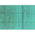 thumbnail image 1 of Ahgly Company Indoor Rectangle Oriental Turquoise Blue Industrial Area Rugs, 7' x 10', 1 of 4