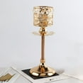 thumbnail image 3 of Portavelas de cristal Baoblaze Candelero Color Oro Tamaño S, 3 of 6