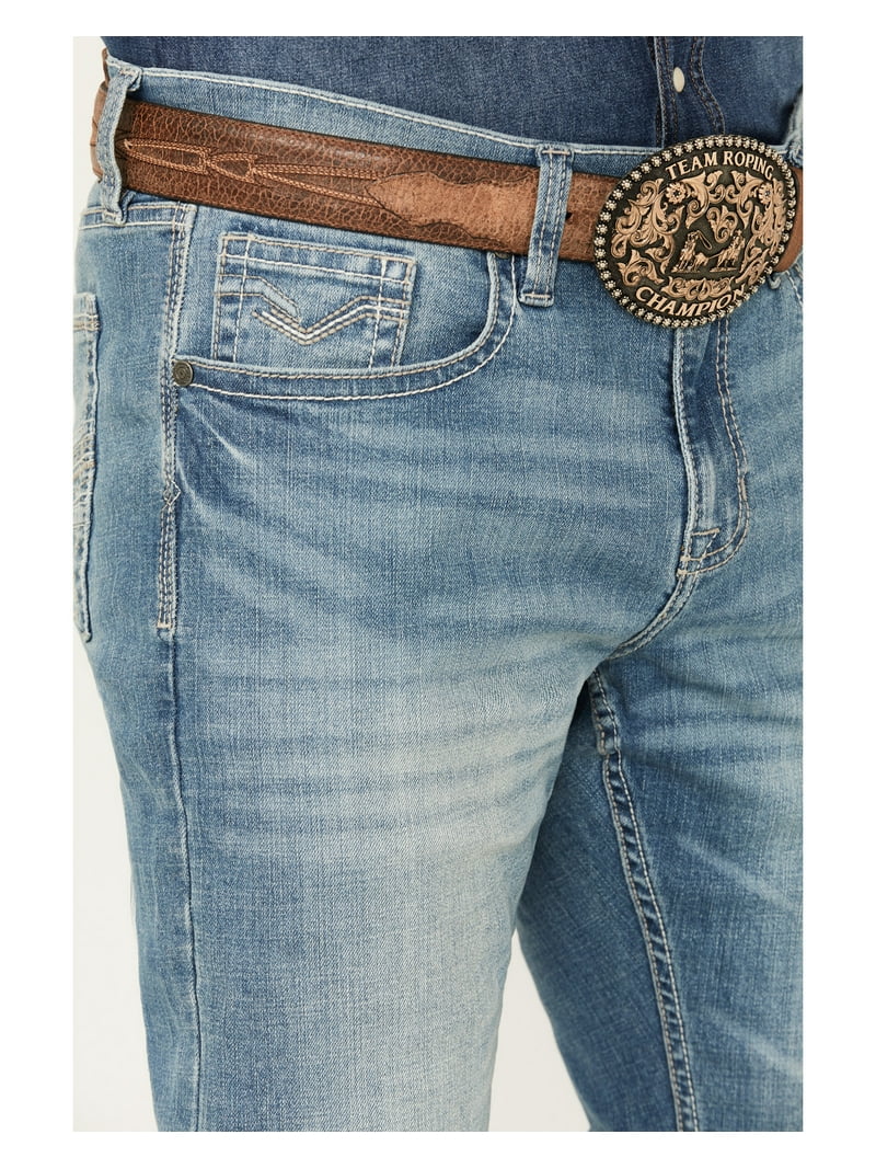 値下げ！！James Cody James Men's Bandera Wash Wyatt Slim Bootcut Stretch Denim
