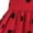 Red, variant on Retro Red A-line Skirt with Black Short Sleeves Dress for Women