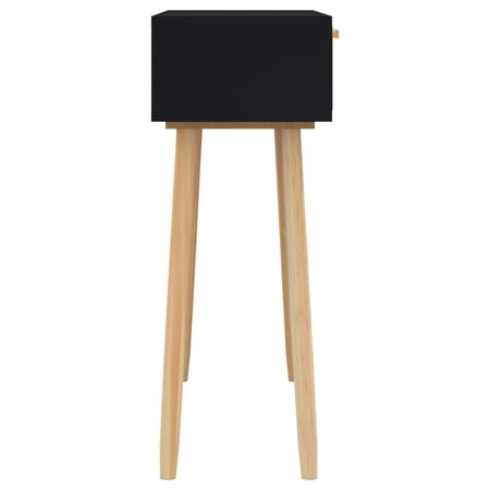 vidaXL コンソールテーブル ブラウン 80x30x75 cm パイン無垢材 天然ラタン家具 テーブル アクセントテーブル エンドテーブル 代引不可