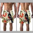 thumbnail image 3 of luoweisi Men's Beach Shorts Quick Dry Swim Trunks with Mesh Lining Woodpecker S, 3 of 5