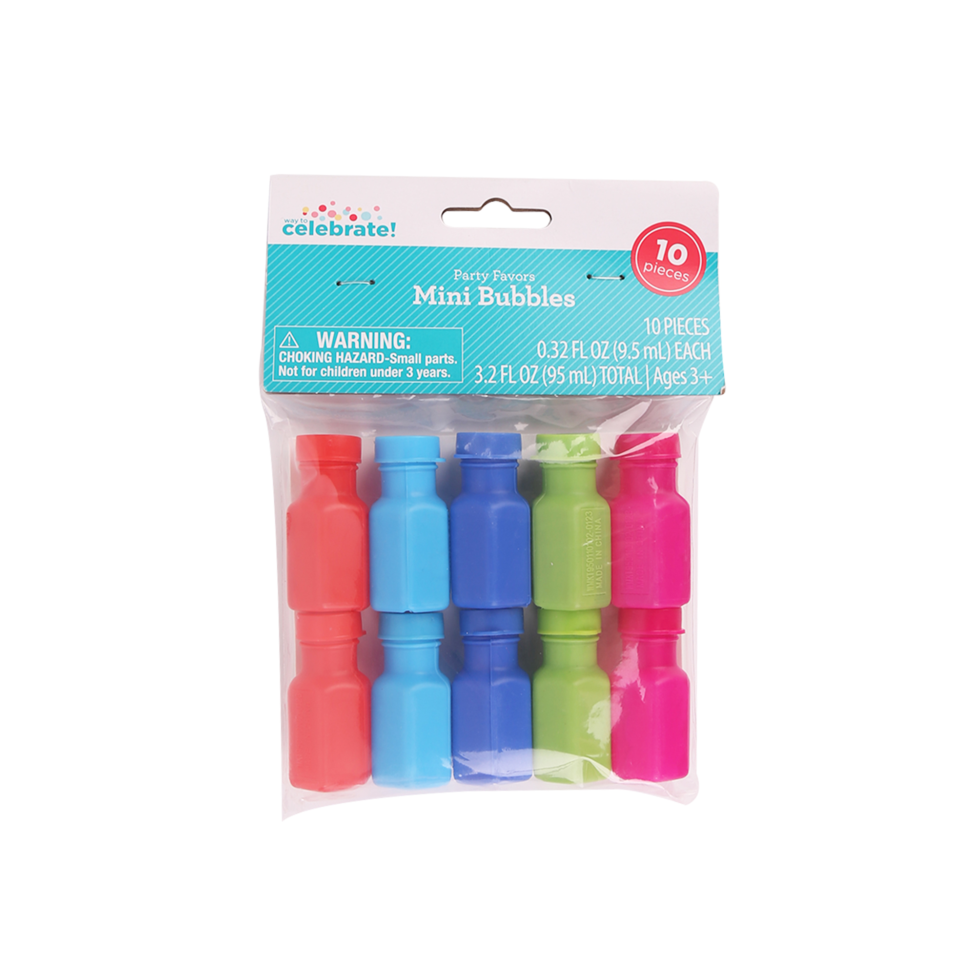 10 Mini Bubbles, Way to Celebrate Party Favors, Plastic,  Everyday, 10 Pieces