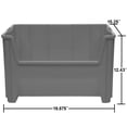 thumbnail image 3 of Akro-Mils 13017 Stak-N-Store Heavy Duty Stackable Open Front Plastic Storage Container Bin, (15-Inch x 20-Inch x 12-1/2-Inch), Gray, (3-Pack), 3 of 8