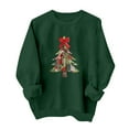 thumbnail image 3 of Women's Christmas Sweatshirts Xmas Printed Shirts Pullover Winter Sweaters Tops Long Sleeve Crew Neck Blouses Casual Holiday Christmas Clothing, 3 of 5