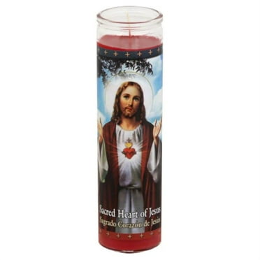 ST JUDE CANDLE HEART OF JESUS RED-1 EA -Pack of 12