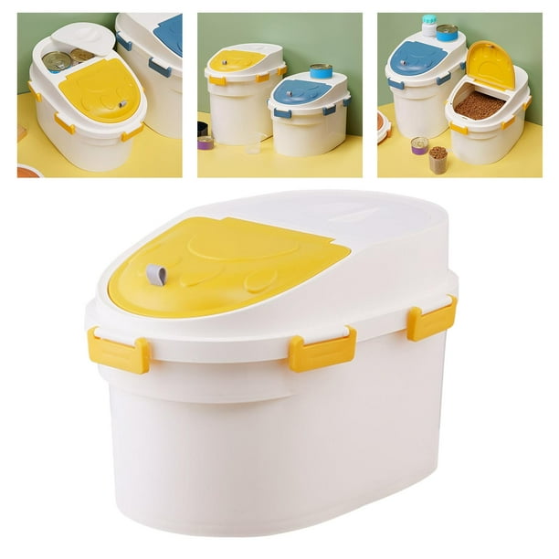 Caja de almacenamiento de alimentos para perros perfecl a prueba de humedad Amarillo S