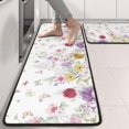 thumbnail image 2 of Kitchen Rugs Sets Of 2,Pioneer Flower Floral Print Pattern Anti Fatigue Kitchen Mat Rugs Non Slip Washable,Decorative Kitchen Floor Mats for Kitchen,Sink,Laundry,17"x47"+17"x47", 2 of 5