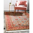 thumbnail image 2 of Unique Loom Tapis Géométrique Tribal Sahand 9' x 12' Rectangle Bleu Clair/rouge, 2 of 10