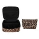thumbnail image 1 of Bolsa de maquillaje BuyWeek 2 piezas piel sintética estampado leopardo, 1 of 14