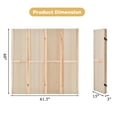 thumbnail image 3 of Costway 4-Panel Pegboard Display 5' Tall Folding Privacy Screen Craft Display Natural, 3 of 12