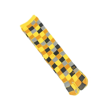

Tabi-JI Mosaic Checkered Design Japanese Split Toe Tabi Socks Womens Sz 25-27cm Yellow