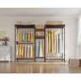 thumbnail image 3 of VIPEK L6 Wire Garment Rack Heavy Duty Clothes Rack for Hanging Clothes, 5 Tiers Freestanding Closet Rack with 7 Shelves & 4 Hanging Rods, Bronze, 3 of 7