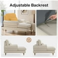 thumbnail image 6 of Tribesigns 37.8" Oversized Chaise Lounge with Adjustable Backrest, Indoor Modern Comfy Chair Sleeper (Off-White), 6 of 7