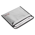 thumbnail image 1 of Fireproof Document Bag Silicone Coated Fire Resistant Money File Folder Holder Organizer Safe Storage for Office Home Bank Cards Passport Valuables Jewlry Cash, 1 of 6