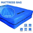 thumbnail image 2 of Mattress Bag for Moving and Storage, Reusable Heavy-Duty Waterproof with 8 Handles Extra Thick Zippered Mattress Protector Color Blue Size Twin (77" 42") Deep 15 Inch, 2 of 5