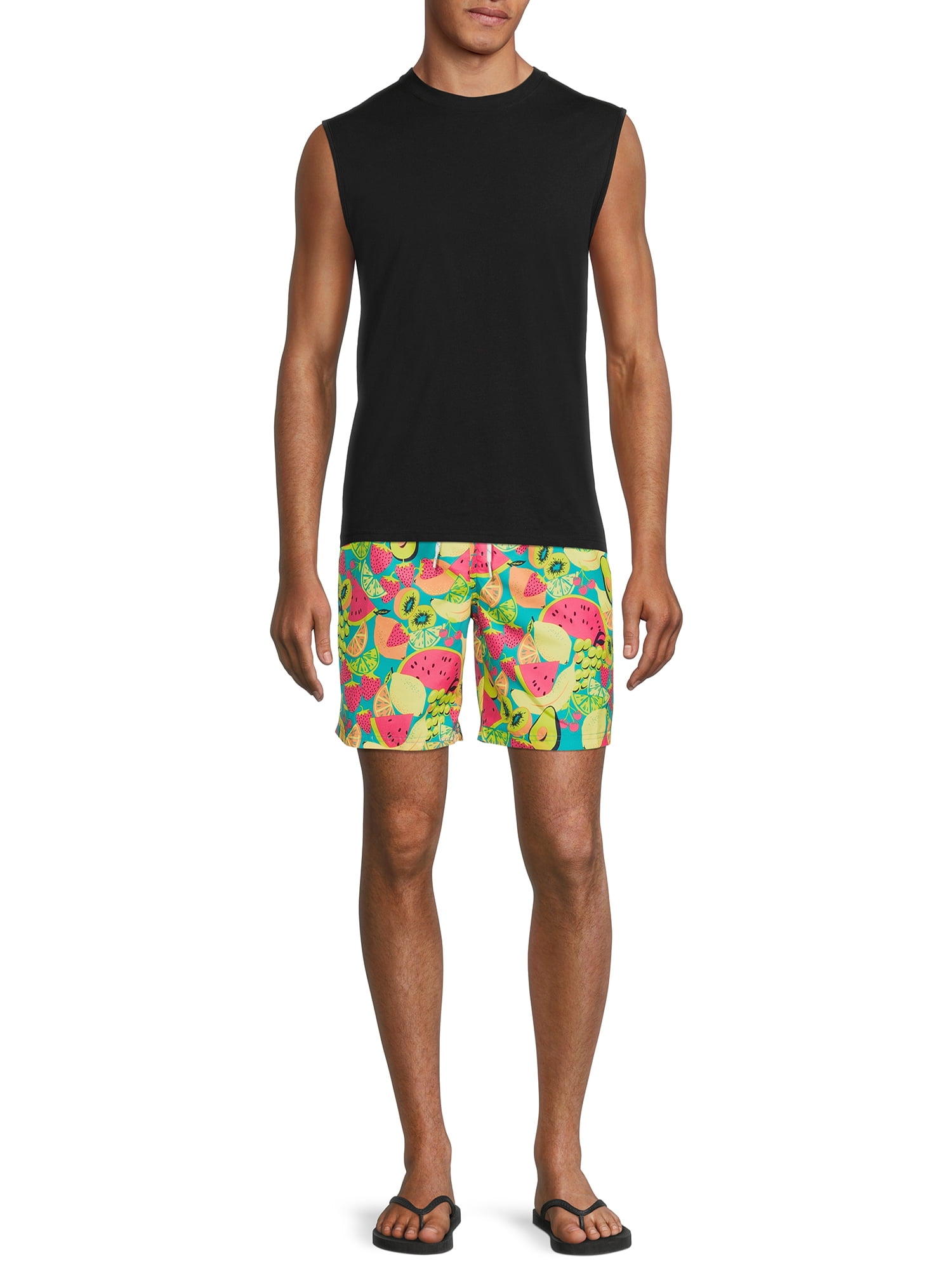 No Boundaries Men's & Big Men's 7" Printed Swim Trunks