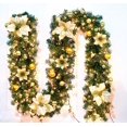 9ft Prelit Christmas Garland with Lights Frosted Xmas Garland Berry
