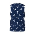 thumbnail image 3 of Gaeub Nautical Themed Simple Anchors Men's Mesh Basketball Jersey, Quick-Drying Sleeveless Top S-4XL, Loose Muscle Tank Top -Small, 3 of 9