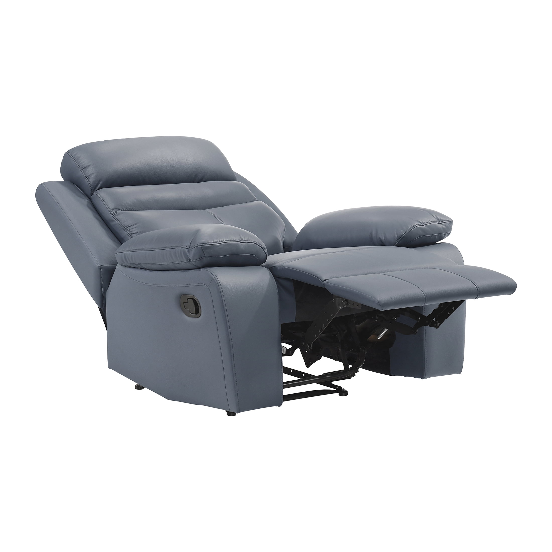 OakvillePark Blossomreach Leather Match Manual Recliner, Blue