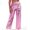 Pink, variant on lulshou Women's Pants Fashion Womens Elastic Waist Thin Stretch Skinny Solid Pocket Trousers Work Pants