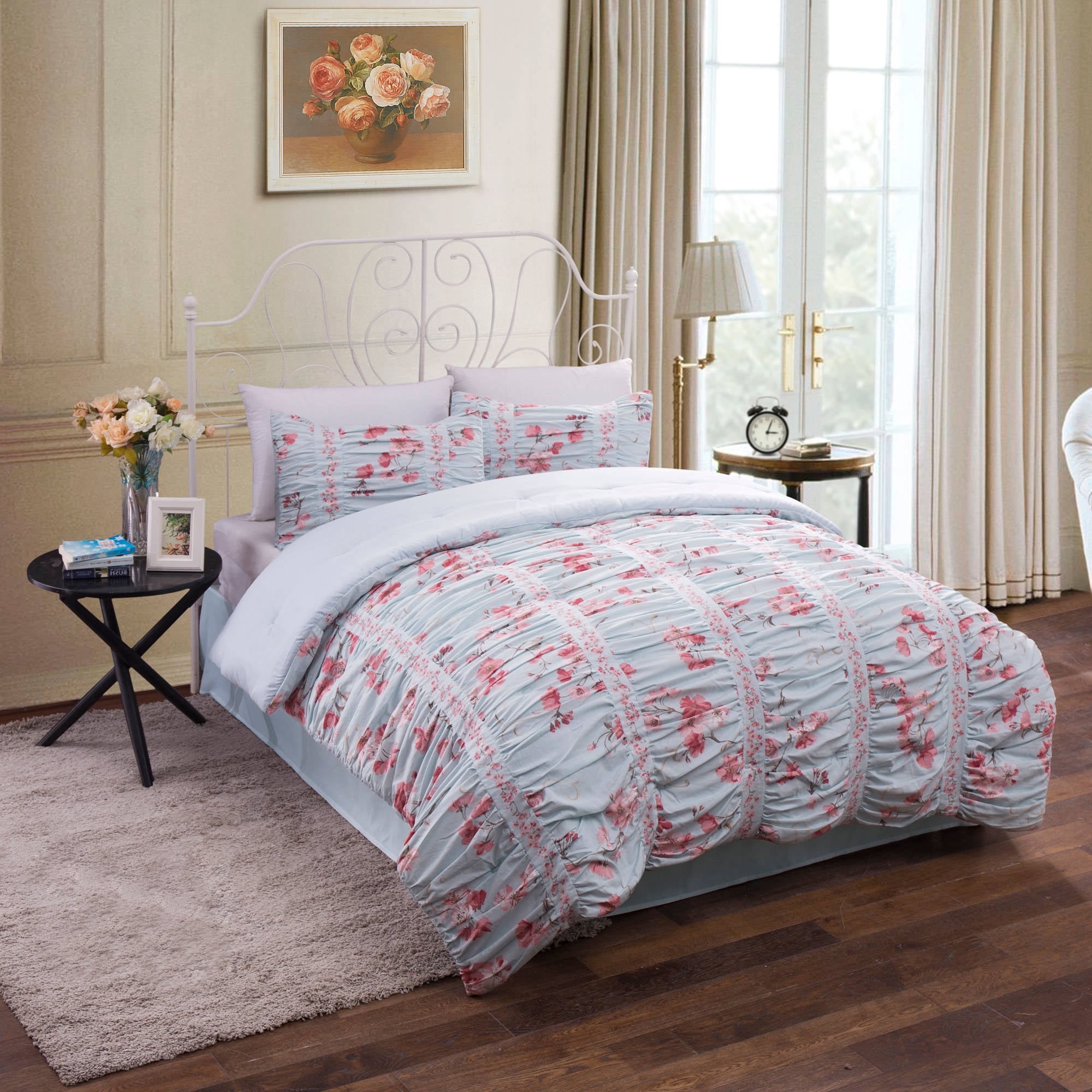 Oriental Trail Pink Duvet Quilt Bedding Set Bedding Sets Duvet