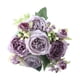 thumbnail image 2 of Ramo de flores de seda de peonía artificial | 5 Grandes Flores + 4 Brotes | Decoración floral artificial realista para bodas, San Valentín, centros de mesa para el hogar | 32CM | Color vibrante, 2 of 8