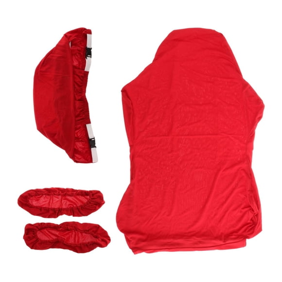 Fundas para sillas de juego suaves y transpirables con fundas para reposabrazos, respaldo y asiento. Rojo