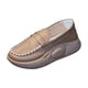 thumbnail image 4 of Zapatos casuales para mujer, cómodos, a la moda, con suela gruesa, sin cordones y con plataforma para exteriores. caqui 35, 4 of 9