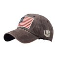 thumbnail image 2 of Vintage American Flag Baseball Cap, Embroidered USA Patriotic Ball Cap, Adjustable Baseball Hat for Men Women, Casual Summer Patriotic Accessories for 4th of July 250 anniversary USA hat, 2 of 8