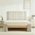 thumbnail image 2 of Nvzi 1-piece taupe elastic bed skirt, adjustable dust-proof ruffles, tool free installation, machine washable breathable bed skirt, suitable for bedroom decoration, King：78*80+15inch, 2 of 3