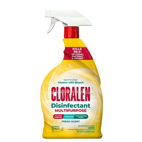 Cloralen Household Cleaning Spray, 3-in-1 All Purpose Cleaner, with Liquid Bleach (32 fl oz)